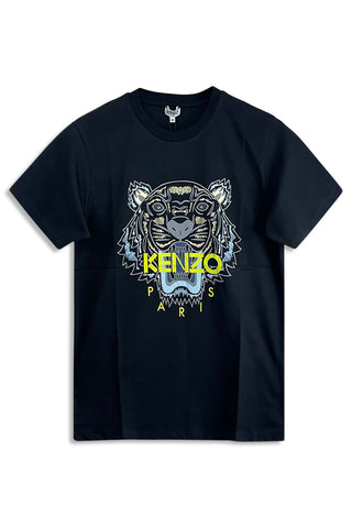 Men's Black Kenzo Classic Yellow/Grey Tiger T Shirt