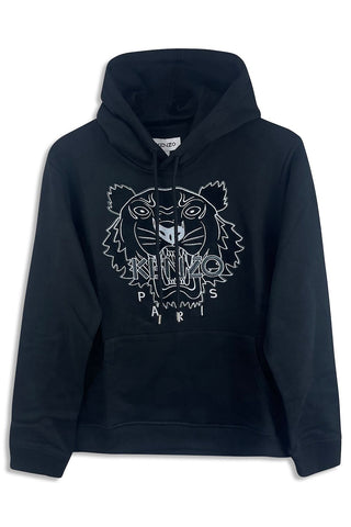 Men's Black Kenzo Festive Tiger Pullover Hood