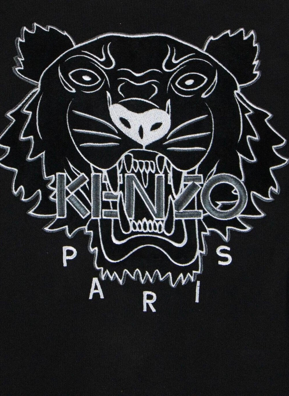 Men's Black Kenzo Festive Tiger Pullover Hood