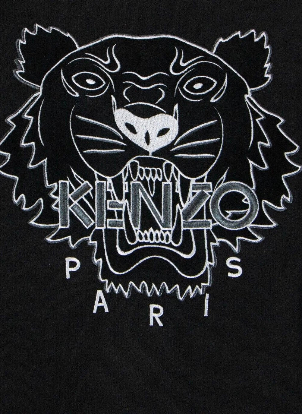 Men's Black Kenzo Festive White Tiger T-Shirt