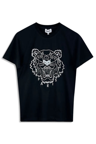 Men's Black Kenzo Festive White Tiger T-Shirt