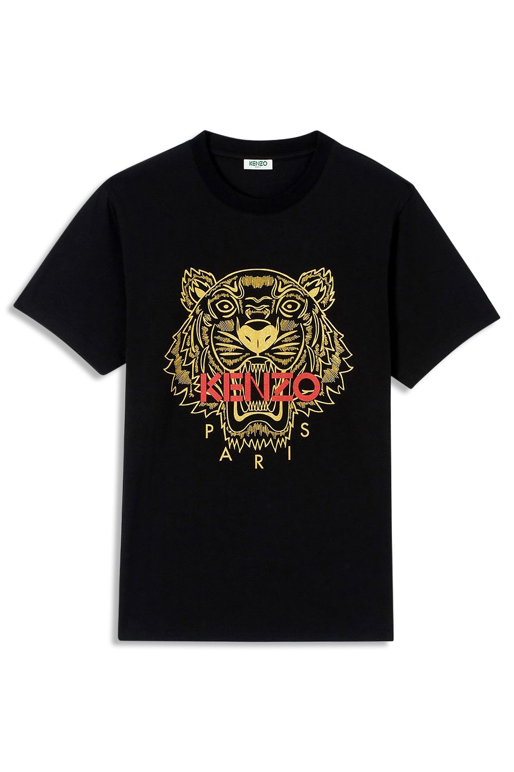 Men's Black Kenzo Gold Classic Tiger T-Shirt