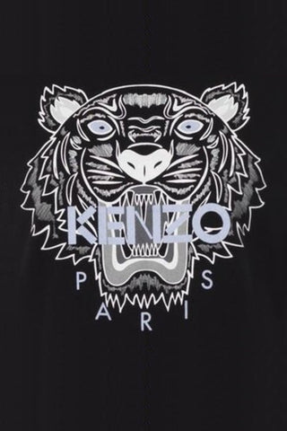 Men's Black Kenzo Grey/White Classic Tiger T-Shirt