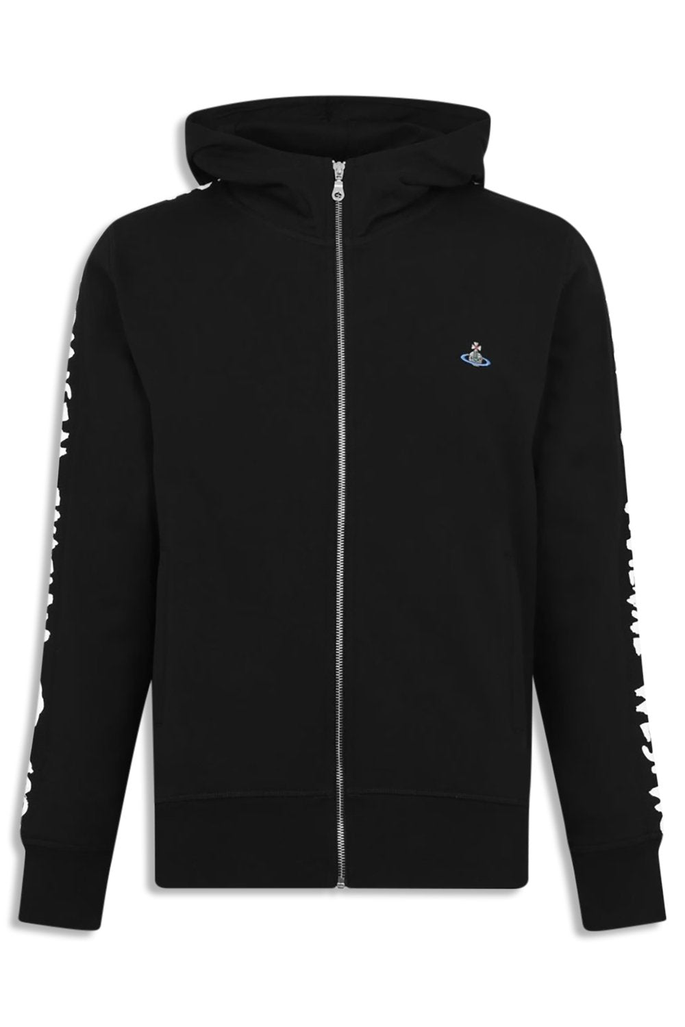 Men's Black Vivienne Westwood Taped Zip-Up Hoodie