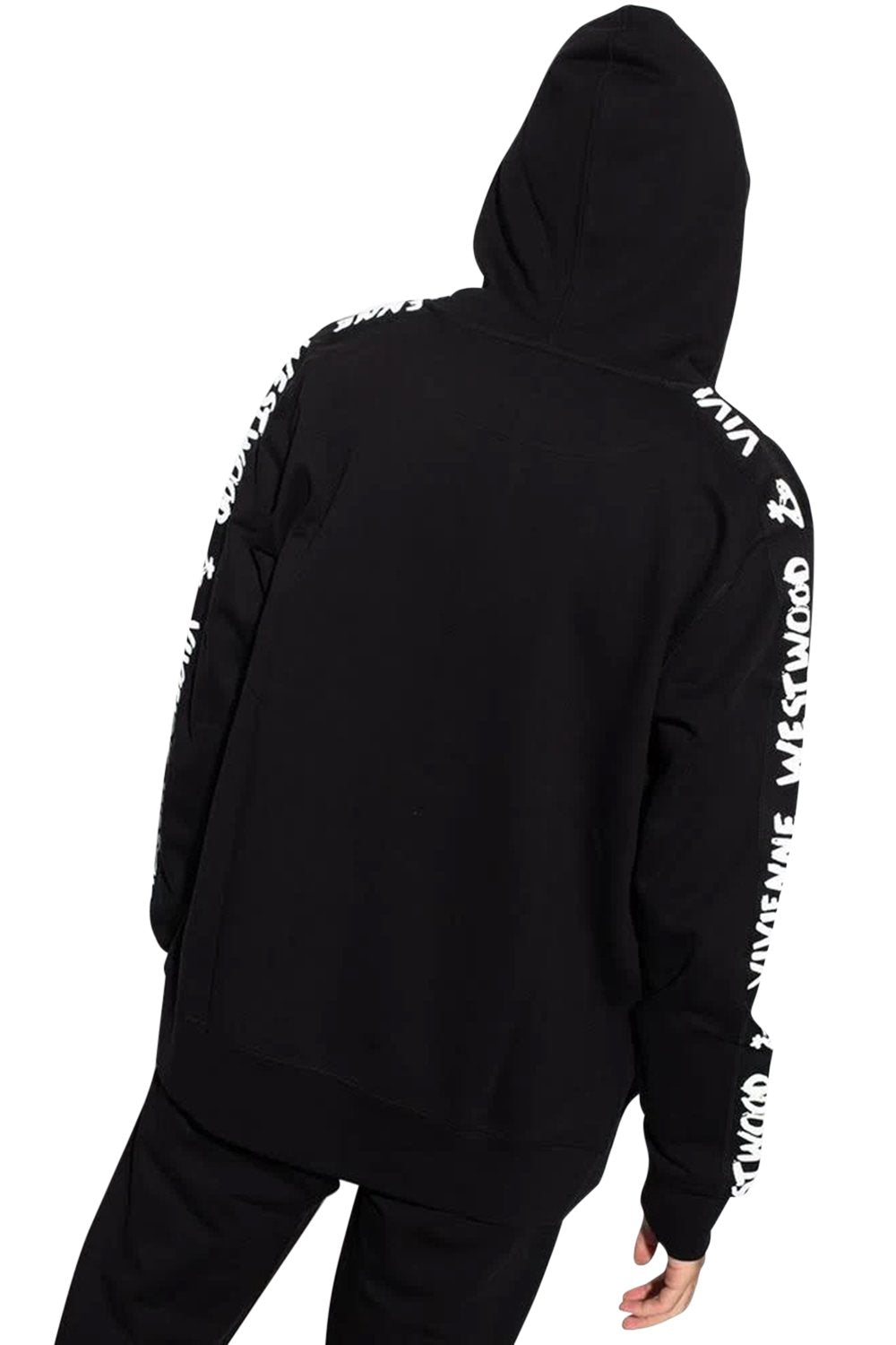 Men's Black Vivienne Westwood Taped Zip-Up Hoodie