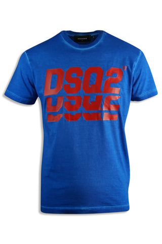 Men's Blue DSquared2 Layered Logo Cool Fit T-Shirt