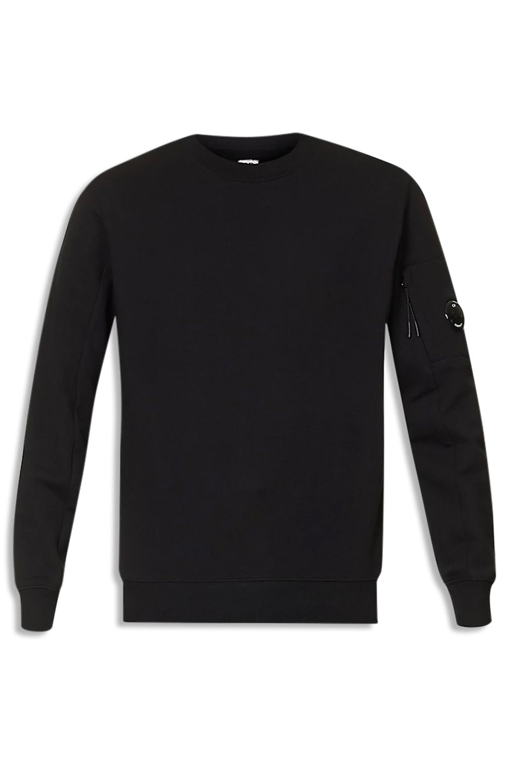 Men's C.P. Company Lens-Detail Cotton Black Sweatshirt