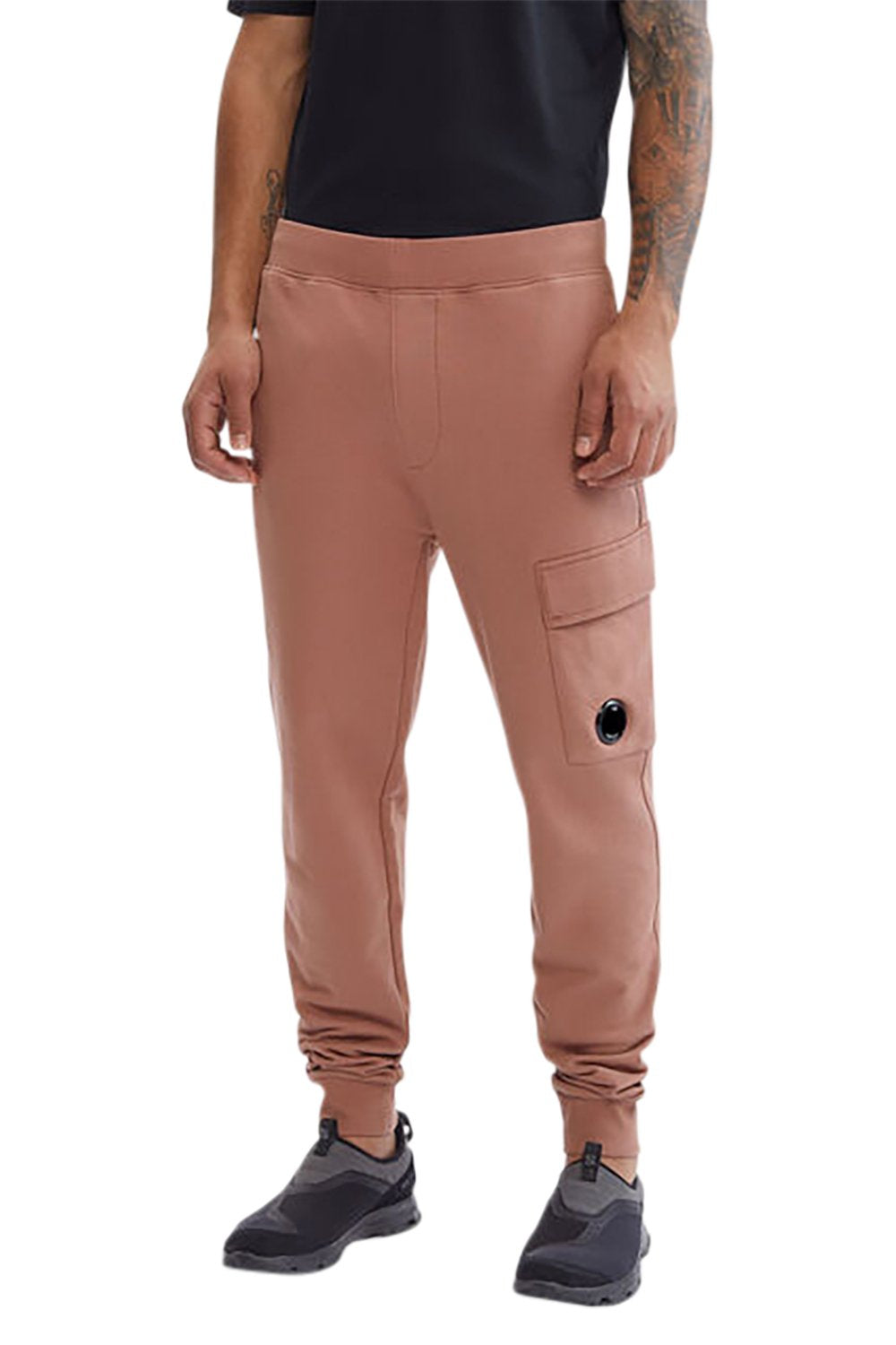 Men's C.P. Company Lens-Detail Cotton Cedar Wood Jogger pants