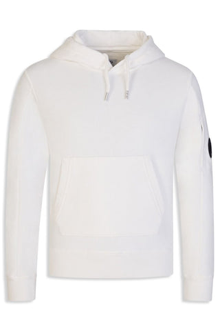 Men's C.P. Company Lens-Detail Cotton Cream Hooded Sweatshirt