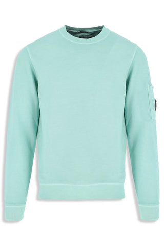 Men's C.P. Company Lens-Detail Cotton Mineral Blue Sweatshirt