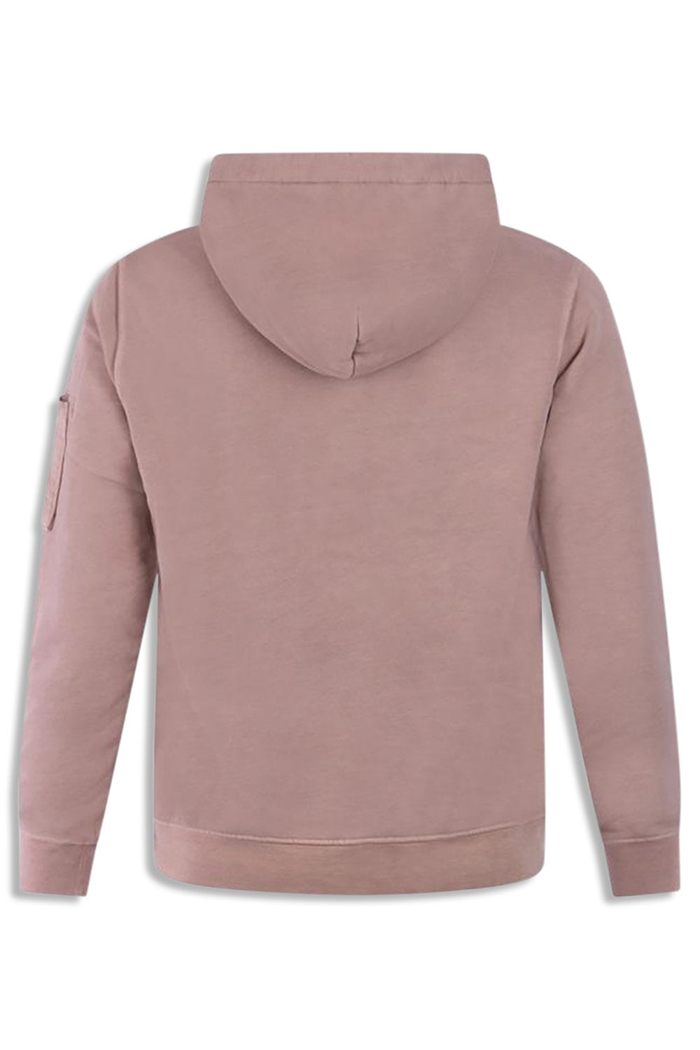 Men's C.P. Company Lens-Detail Cotton Pale Mauve Hooded sweatshirt