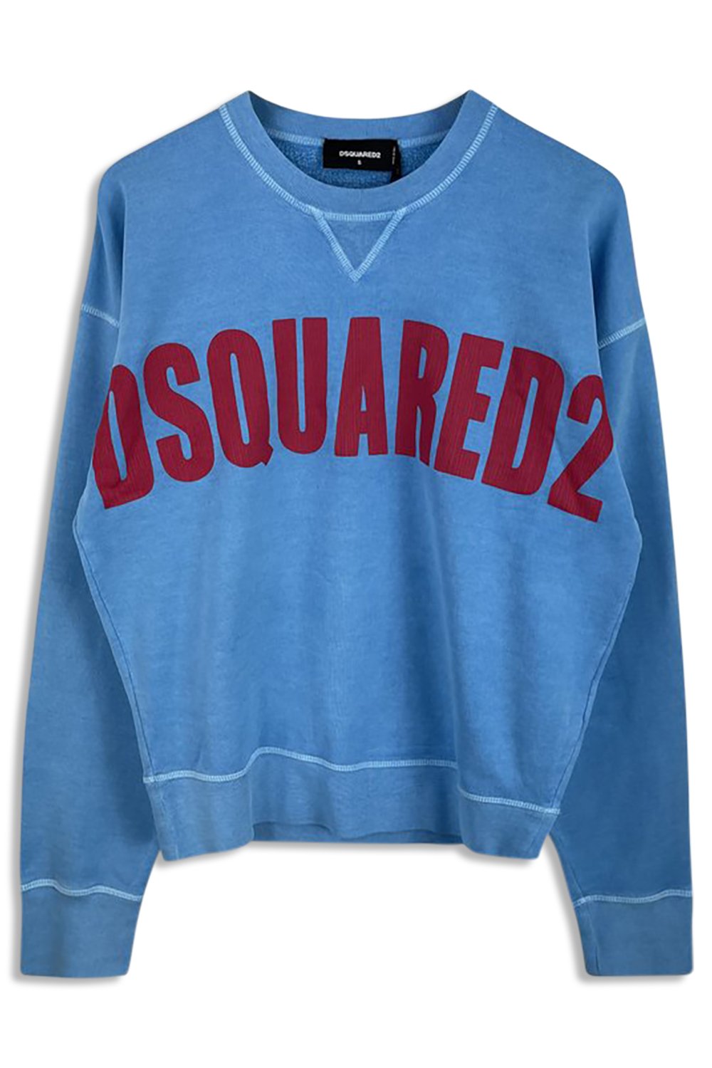 Men's DSquared2 Blue Printed Oversized Sweatshirt