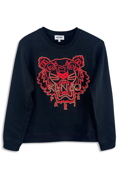 Men s Kenzo Black CNY Original Red Tiger Sweatshirt Muoti Clothing