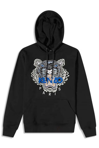 Men's Kenzo Black Classic Blue Tiger Pullover Hood