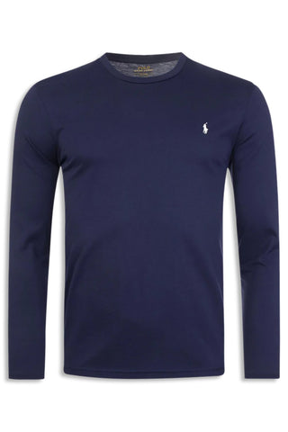 Men's Navy Ralph Lauren Long Sleeve Crew Neck T-Shirt