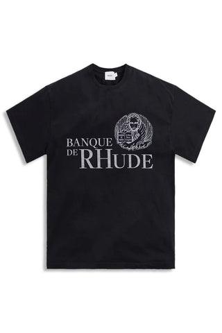 Men's Vintage Black Rhude 'Banque' Logo T-Shirt