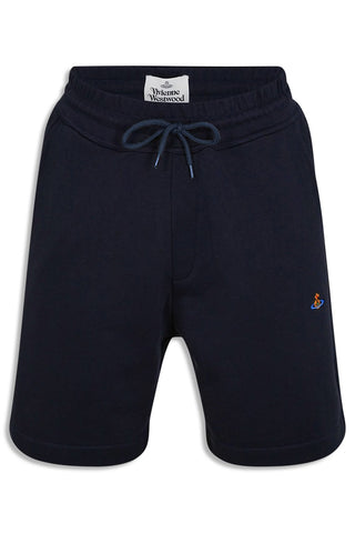 Men's Navy Vivienne Westwood Orb logo-Embroidered Shorts