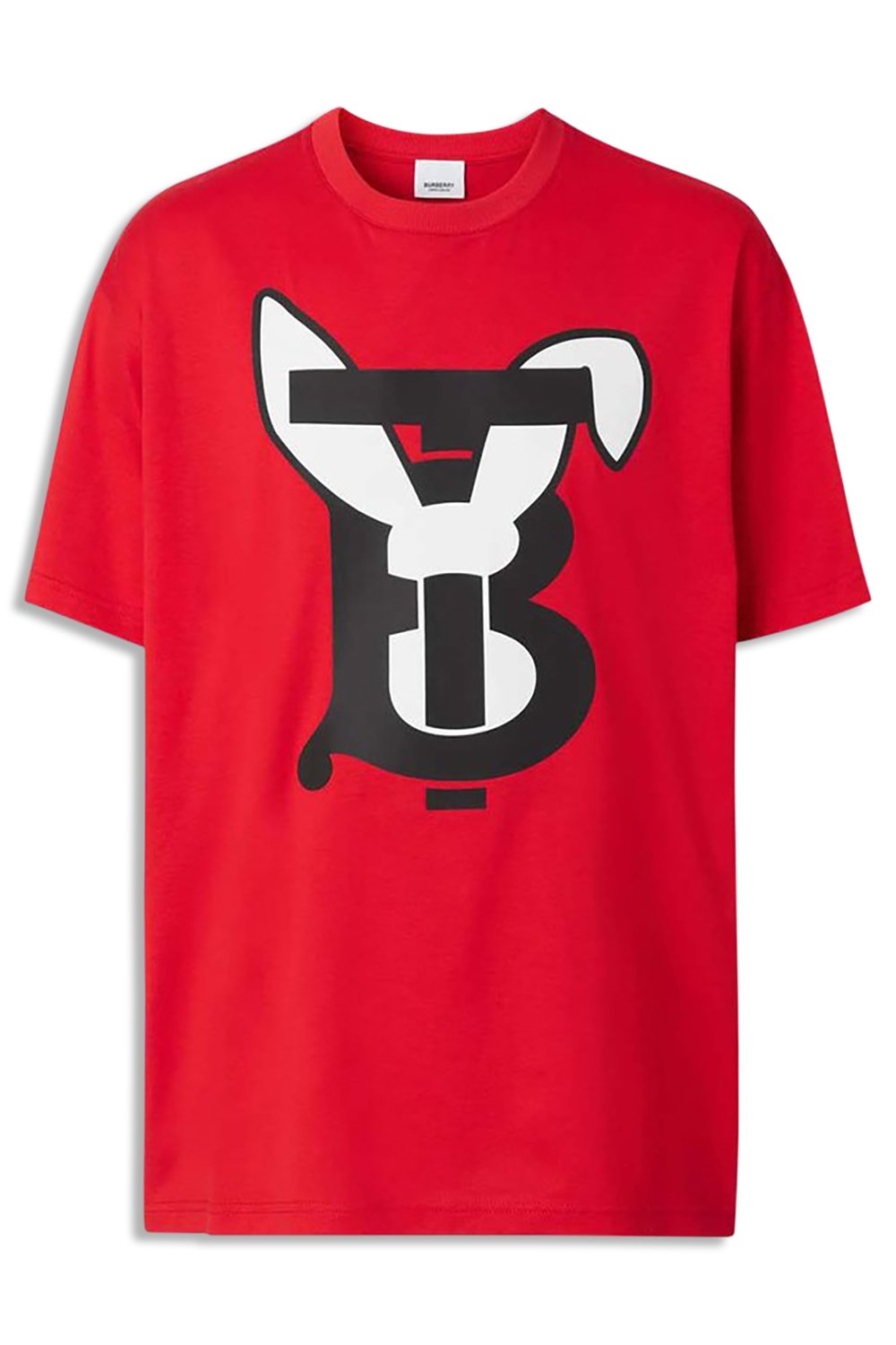 Men's Red Burberry Rabbit Short Sleeve T-Shirt