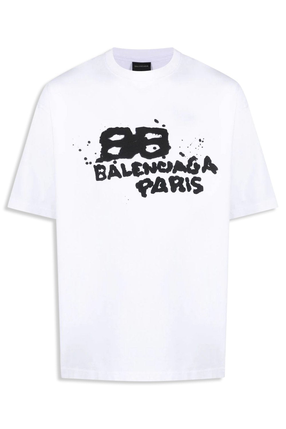 Men's White Balenciaga Paris Printed T-Shirt
