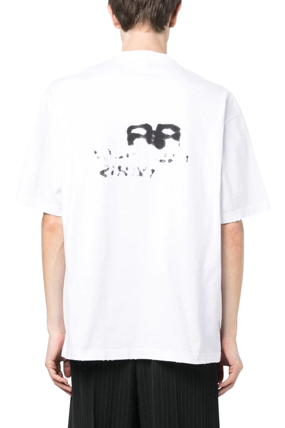 Men's White Balenciaga Paris Printed T-Shirt