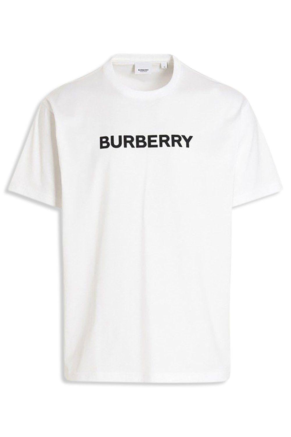 Men's White Burberry Harriston Logo Short Sleeve T-Shirt