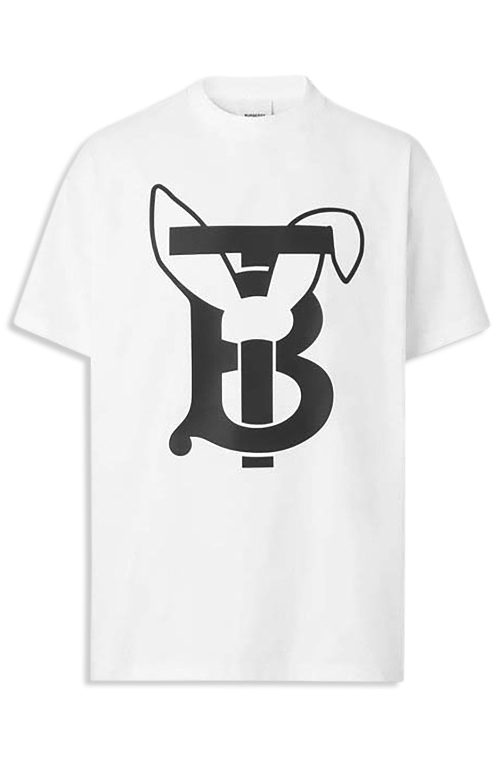 Men's White Burberry Rabbit Short Sleeve T-Shirt