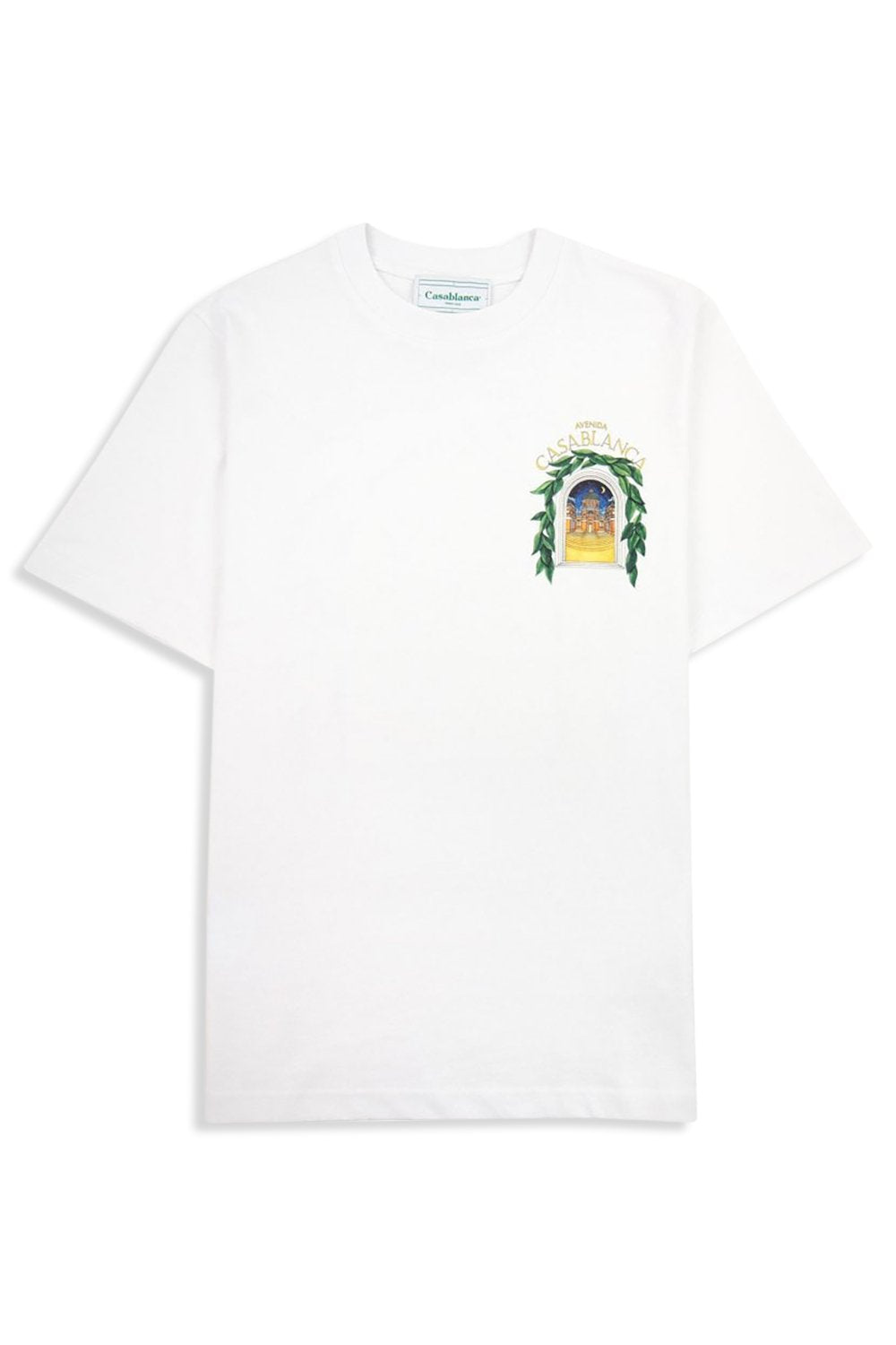 Men's White Casablanca Avenida Printed T-Shirt