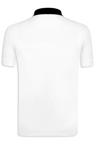 Men's White Vivienne Westwood Contrasting Black Collar Polo Shirt