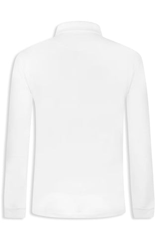 Men's White Vivienne Westwood Long Sleeve Collared Polo Shirt