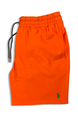 Men's Orange Polo Ralph Lauren Traveller Slim Fit Swim Shorts