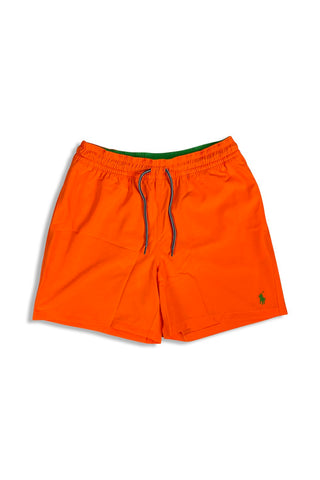 Men's Orange Polo Ralph Lauren Traveller Slim Fit Swim Shorts