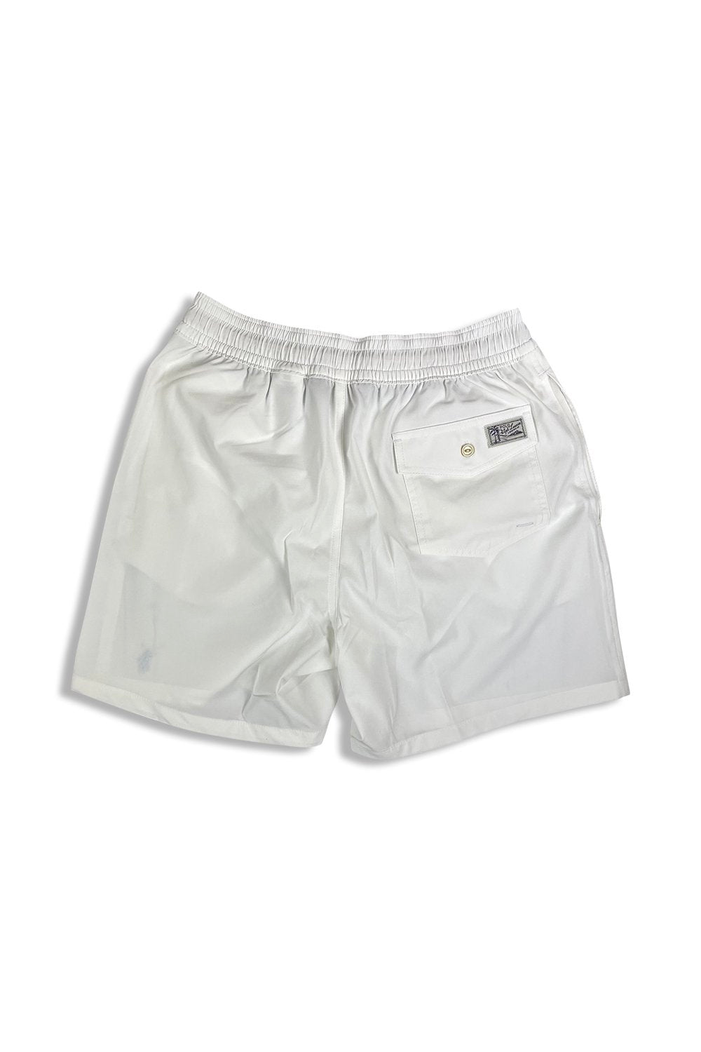Men's White Polo Ralph Lauren Traveller Slim Fit Swim Shorts