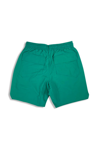 Men's Green Rhude Logo Print Swim Shorts